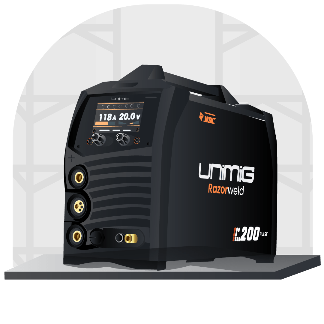 RAZOR MULTI 200 PULSE welder illustration